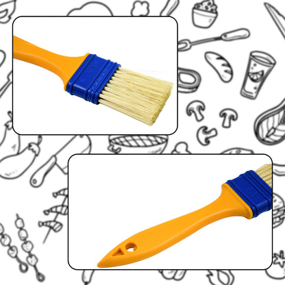 Wukusy 8721 multifunction basting brushes set with two pastry and baking brushes for cooking, grilling, and food application.