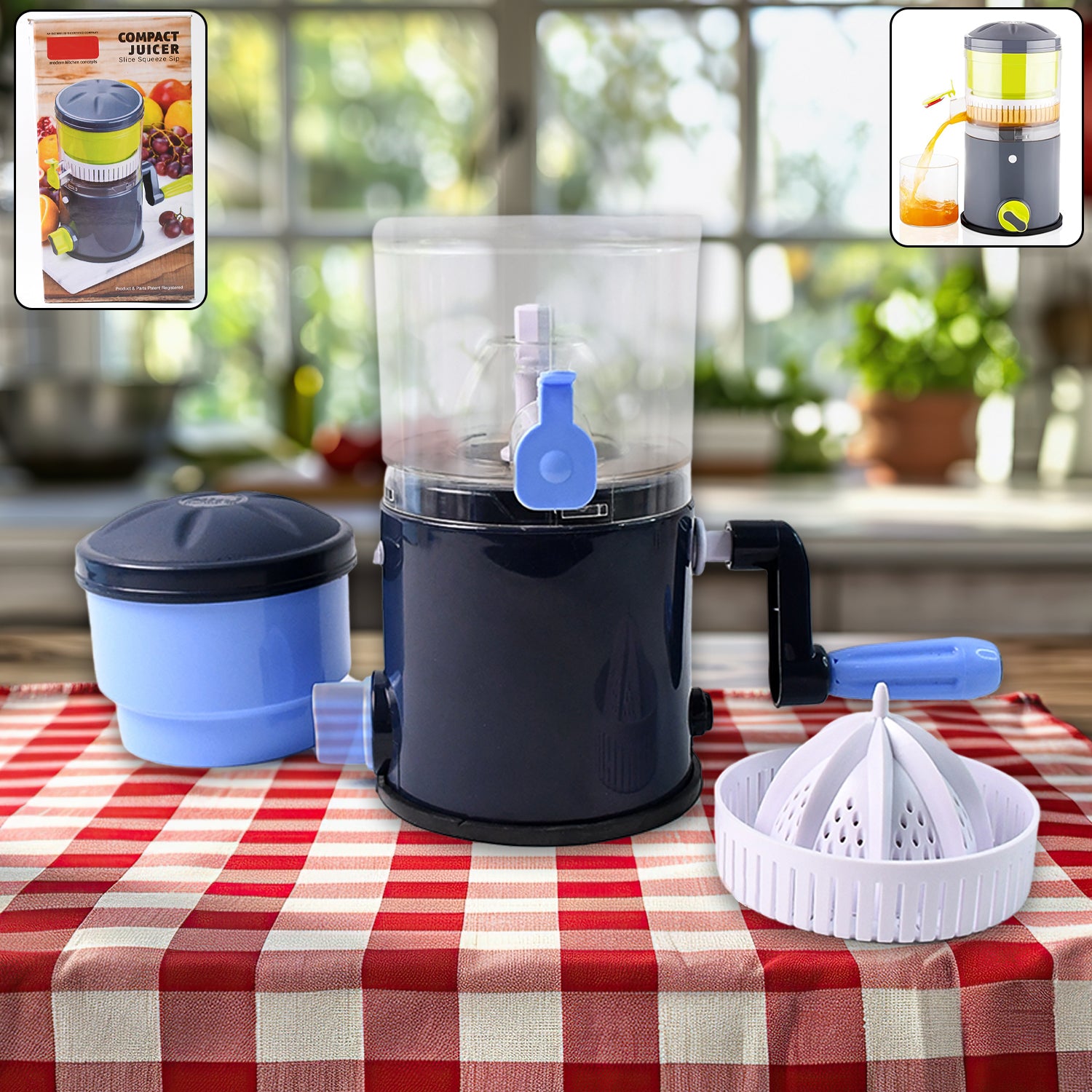Ritu Hand Operated Compact Manual Juicer (Multicolor  1 Pc)