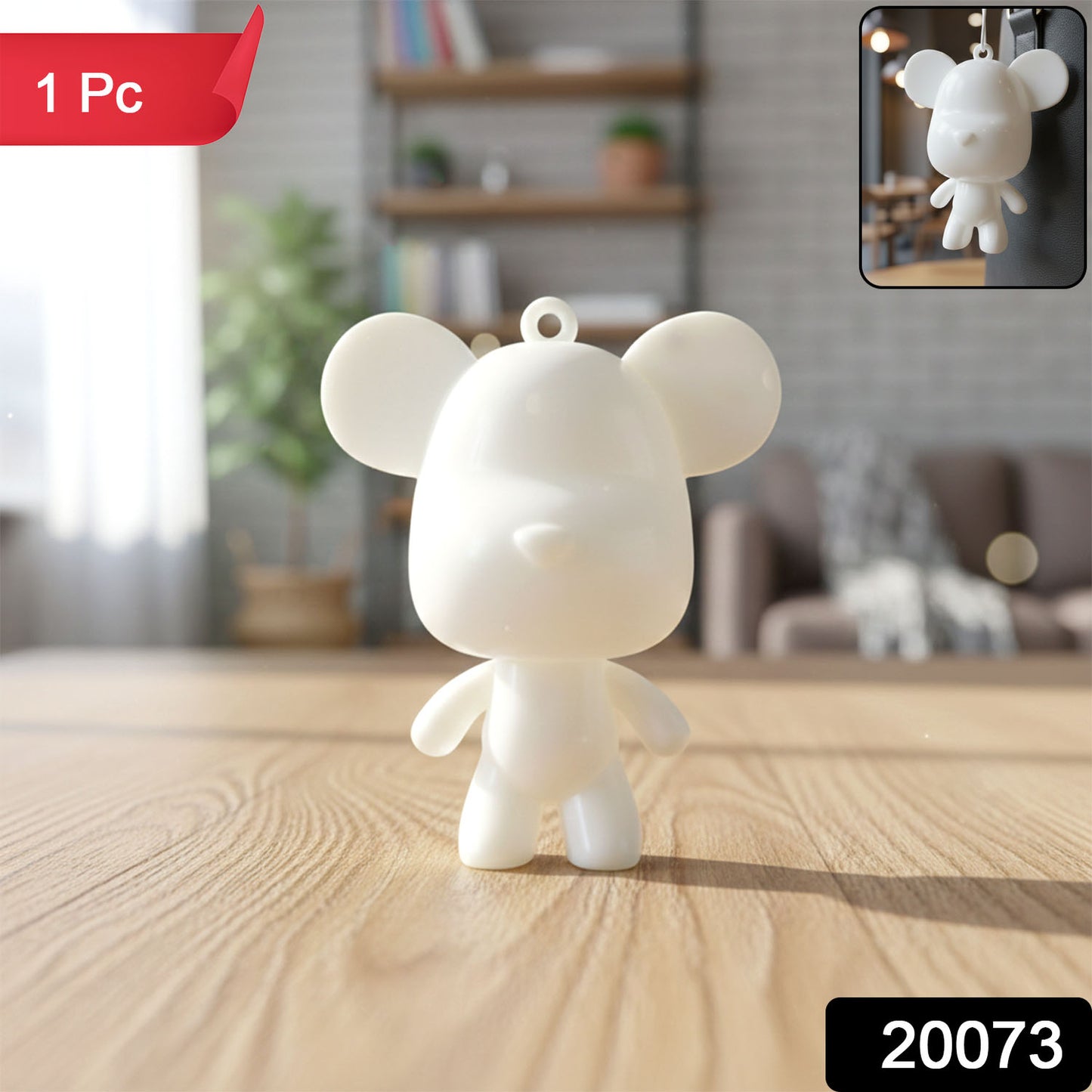 Cute Bear Figure Keychain (1 Pc)