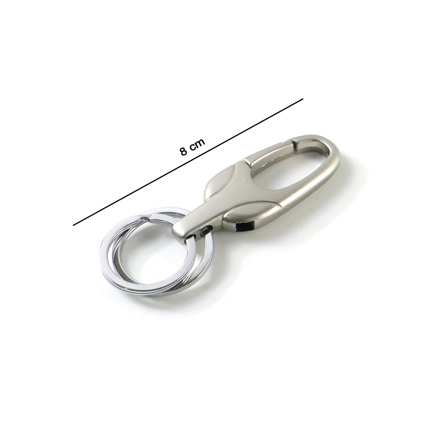 Wukusy stylish metal key holder with secure lock clip, compact keychain designed for organizing keys efficiently.