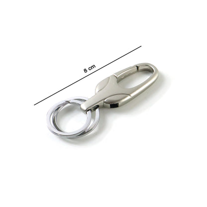 Wukusy stylish metal key holder with secure lock clip, compact keychain designed for organizing keys efficiently.