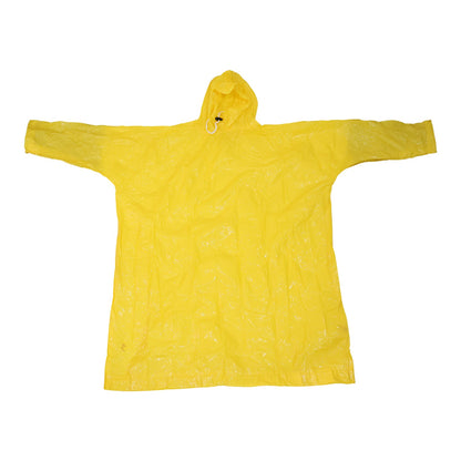 Reusable Waterproof Raincoat Hooded Long Rain Poncho Yellow (1 Pc)