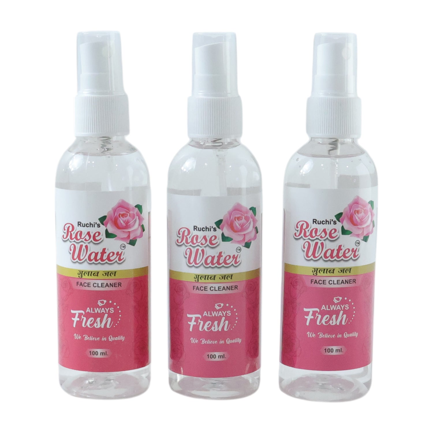 Rose Water Face Spray Set (3 Pc Set 100 Ml Each)