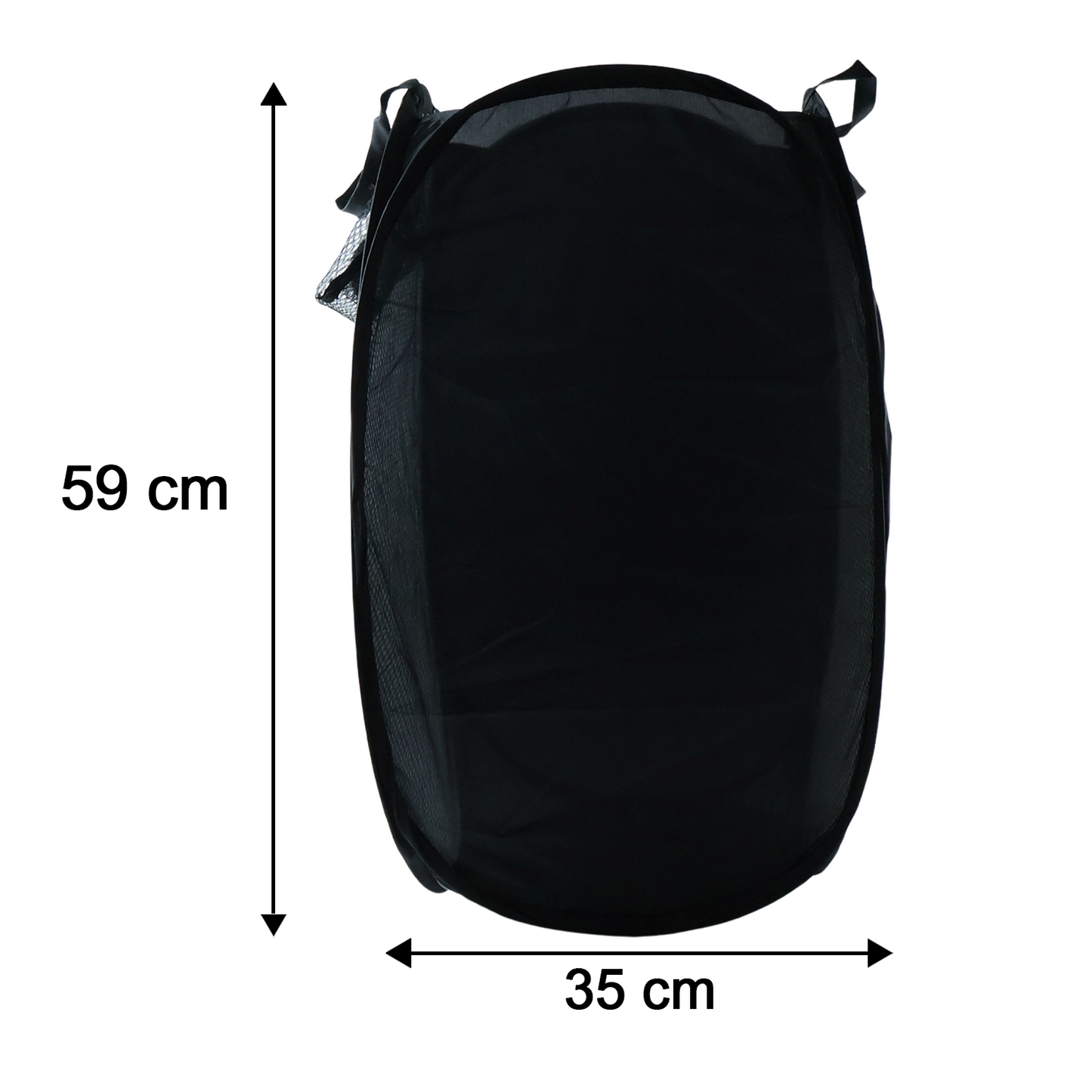 Premium Foldable Laundry Basket Solid Fabric Clothes Hamper (1 Pc 37x37x60cm)