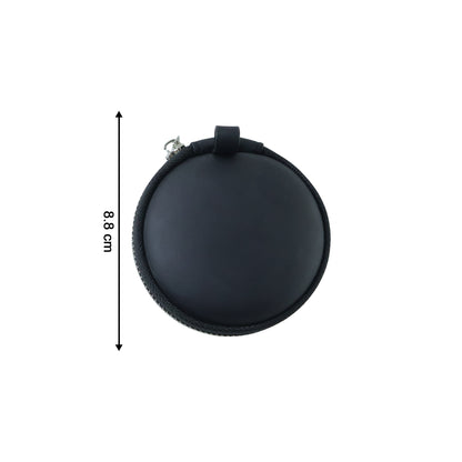 Compact Hard Shell Earphone Carrying Case With Zipper Closure (1 Pc)