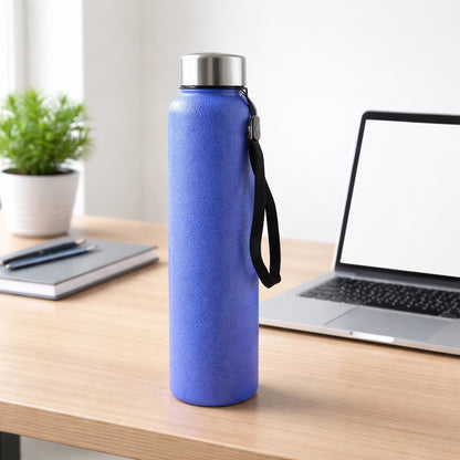 Classic Stainless Steel Water Bottle Blue Color (1000 Ml 1 Pc)