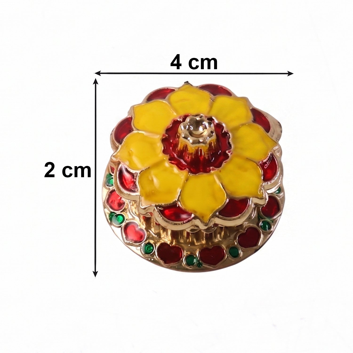 Decorative Golden Kankavati Kumkum Box Traditional Sindoor Holder Pooja (1 Pc)