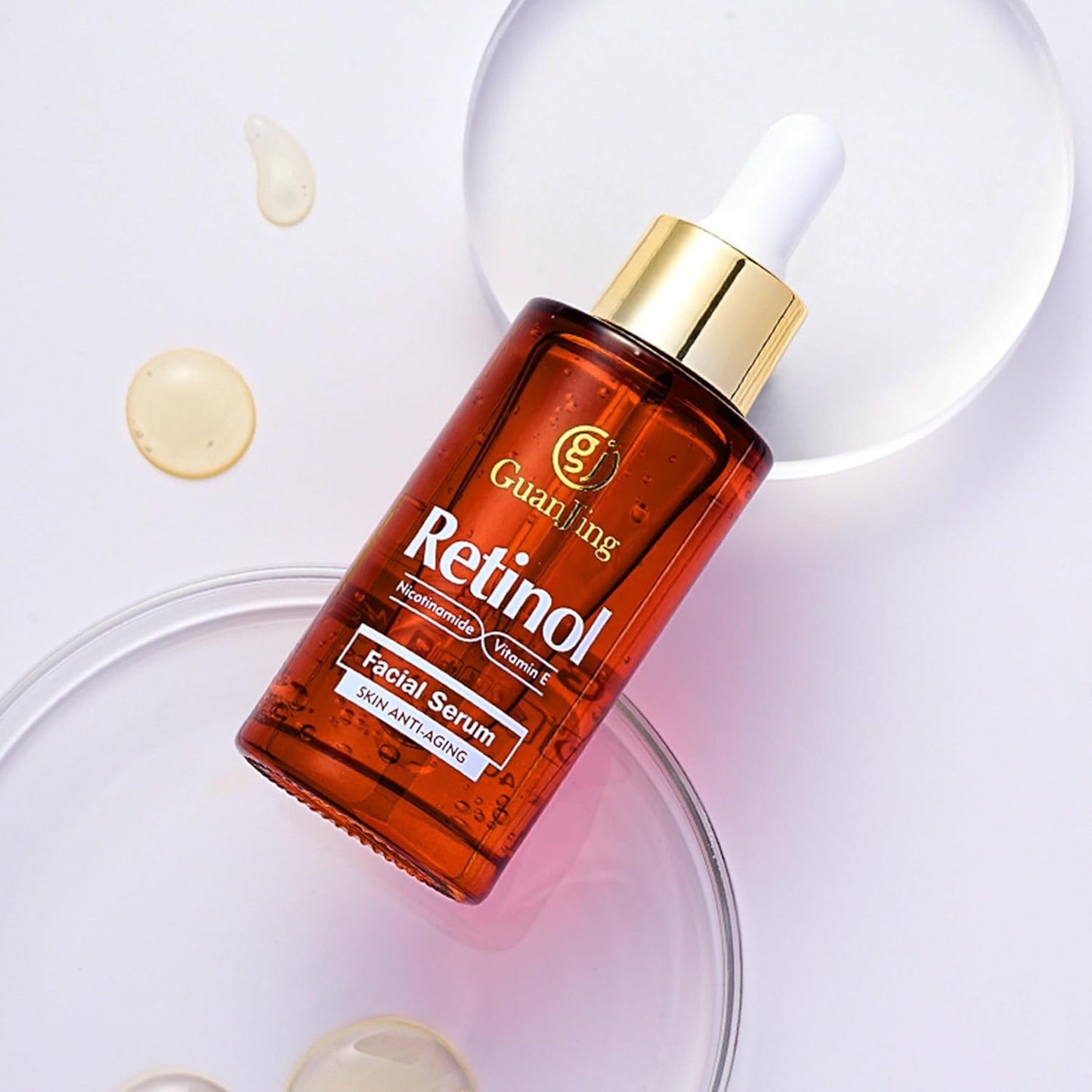 Drpshippr Retinol and Nicotinamide Face Serum 40ml bottle, promoting skincare and brightening for healthy skin.