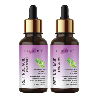 Drpshippr Retinol Face Serum and Anti-Aging Cream reduces fine lines and wrinkles, promotes younger-looking skin, pack of 2.
