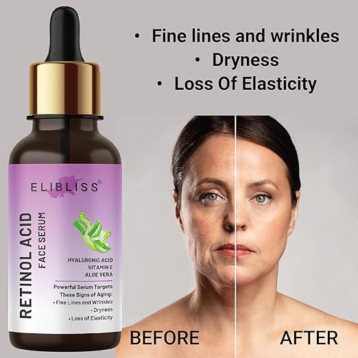 Retinol Face Serum, Anti-Aging Cream, Reduces Fine Lines and Wrinkles, No Purging, For Younger-looking Skin Pack of 2