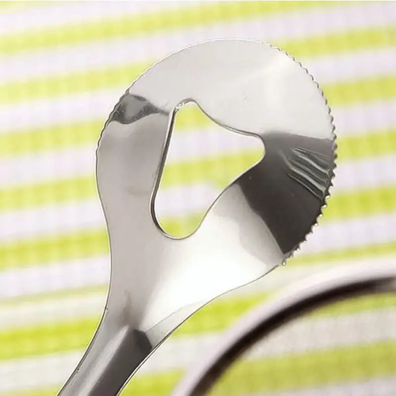 2-in-1 Stainless Steel Fry Tool Filter Spoon Strainer with Clip - Oil Frying BBQ Filter Mesh Strainer