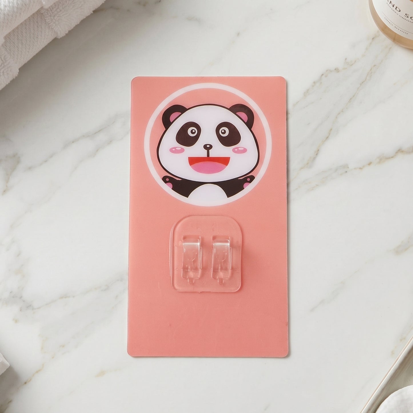 Cartoon Adhesive Plastic Wall Hook Self Stick Hanger Strong Hold Storage (1 Pc)
