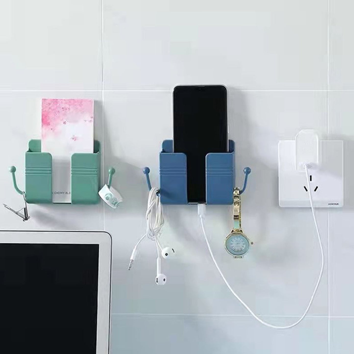 Wukusy 6201 wallmount mobile stand with hook, used for hanging clothes and items in household and various settings.
