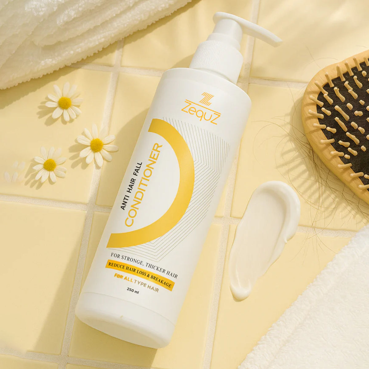 Wukusy Zequz Anti Hair Fall Conditioner bottle, 250ml, in a sleek container, suitable for nourishing and strengthening hair.
