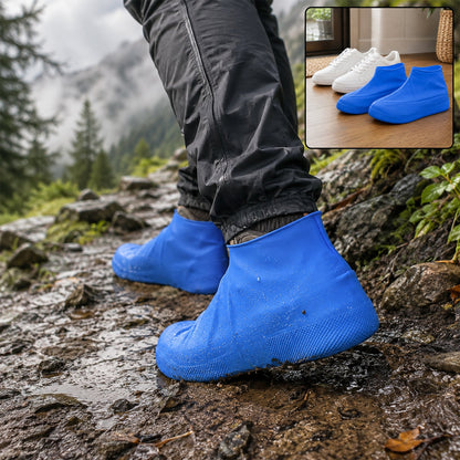 Reusable Medium Latex Waterproof Shoe Covers For Rain And Outdoor Use (1 Pair)