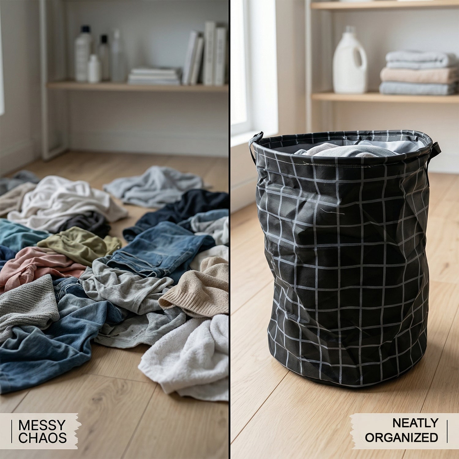 Multipurpose Foldable Laundry Storage Basket (1 Pc 44x35 Cm)