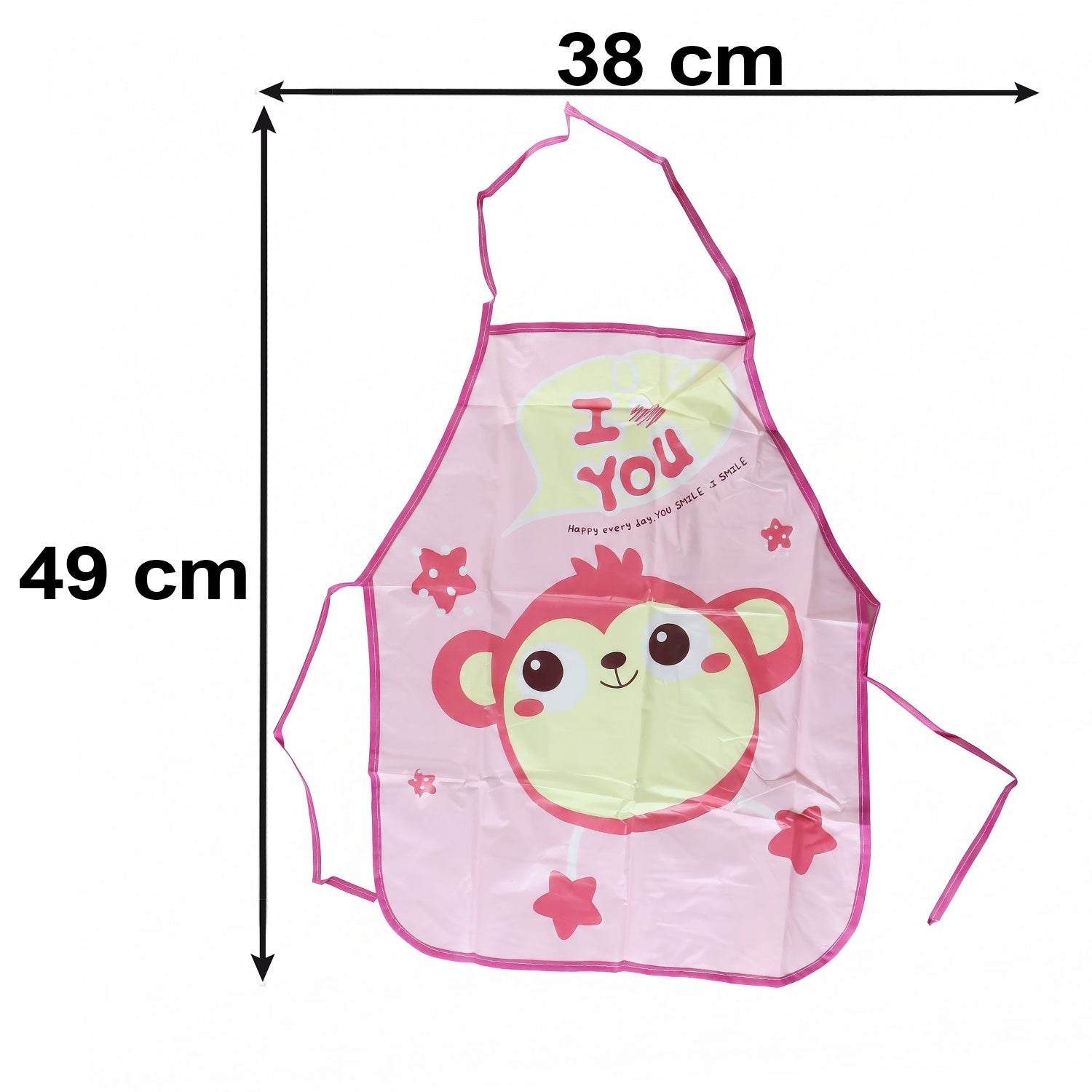 Waterproof Kids Kitchen Apron With Cute Cartoon Print And Adjustable Ties (1 Pc)