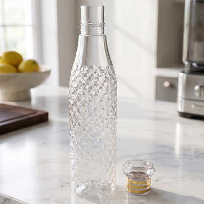 Premium Designer Transparent Water Bottle Set (6 Pc Set 1000 Ml Approx)