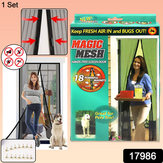 Magic Mesh Hands-free Screen Door Instant Opening (1 Set)
