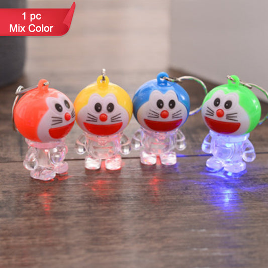 Wukusy Doremon Lightning keychain with two colored lightning designs, toy keychain accessory featuring cartoon character.