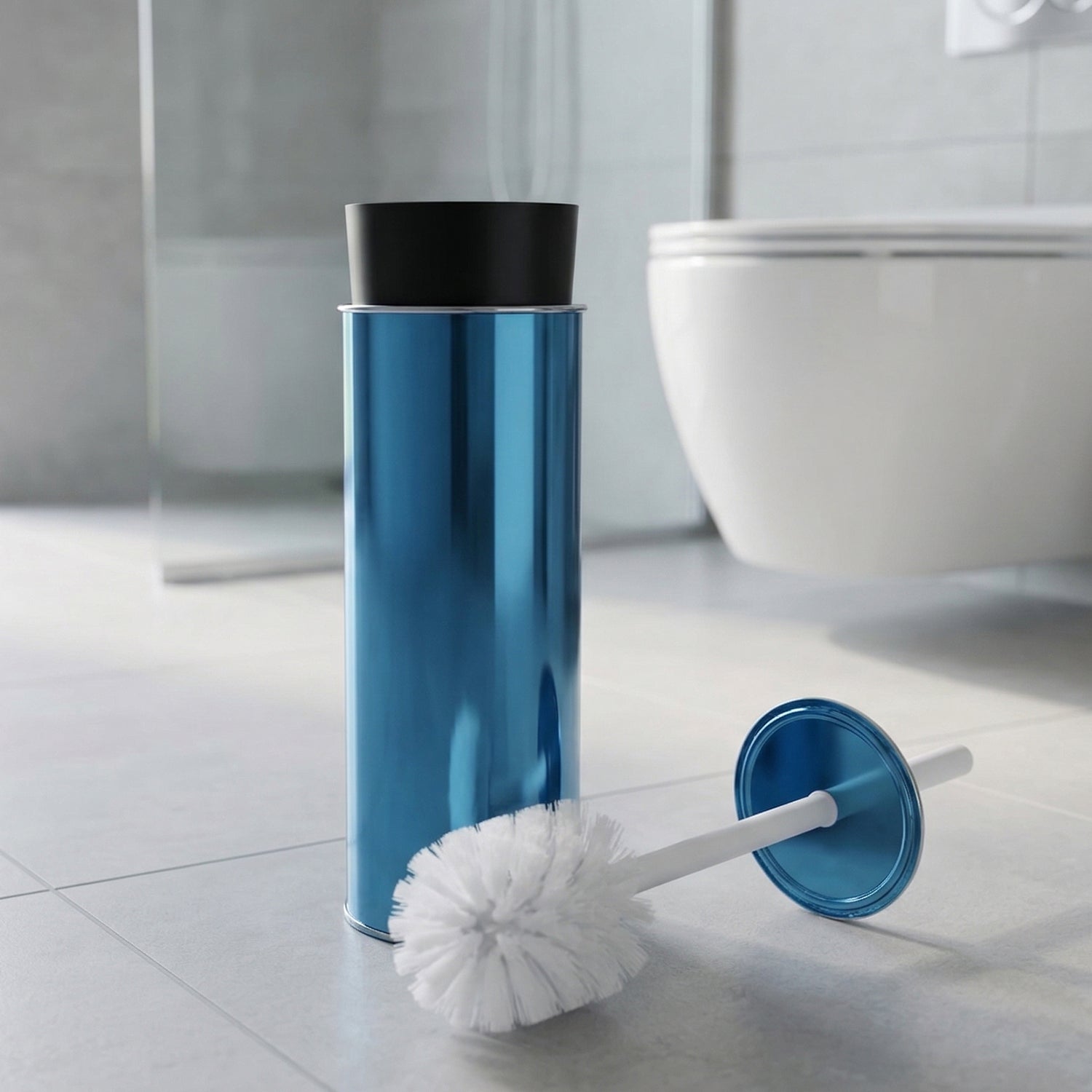 Premium Toilet Cleaning Brush With Holder Set (1 Pc)