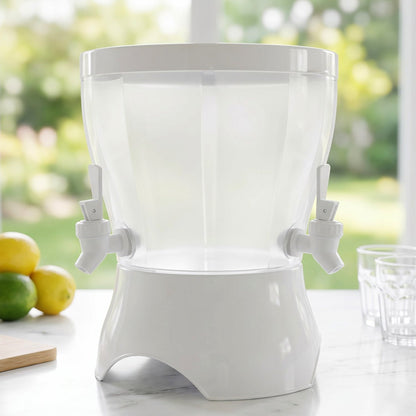 Plastic Cold Water Storage Dispenser Kettle With Dual Taps For Home Use (1 Pc)