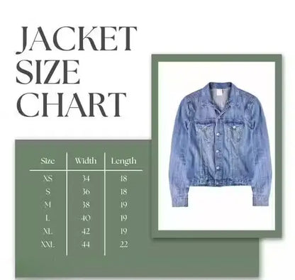 Women’s Printed Denim Jacket – Casual Outerwear