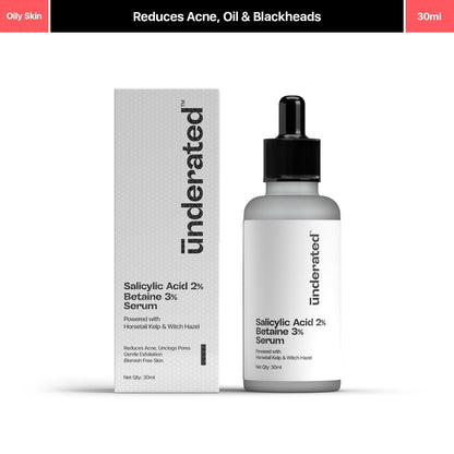 Drpshippr Salicylic Acid 2% and Betaine 3% serum bottle for acne reduction and blemish-free skin, 30ml in size.