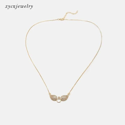 Salty Angel Wings Necklace - Gold