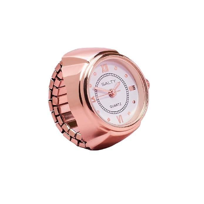 Rose gold Salty Girl Boss watch ring from Drpshippr's women's collection, featuring a stylish and unique design.
