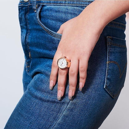 Rose gold Salty Girl Boss Salty Watch Ring from Drpshippr's women's collection, featuring a stylish watch ring design.