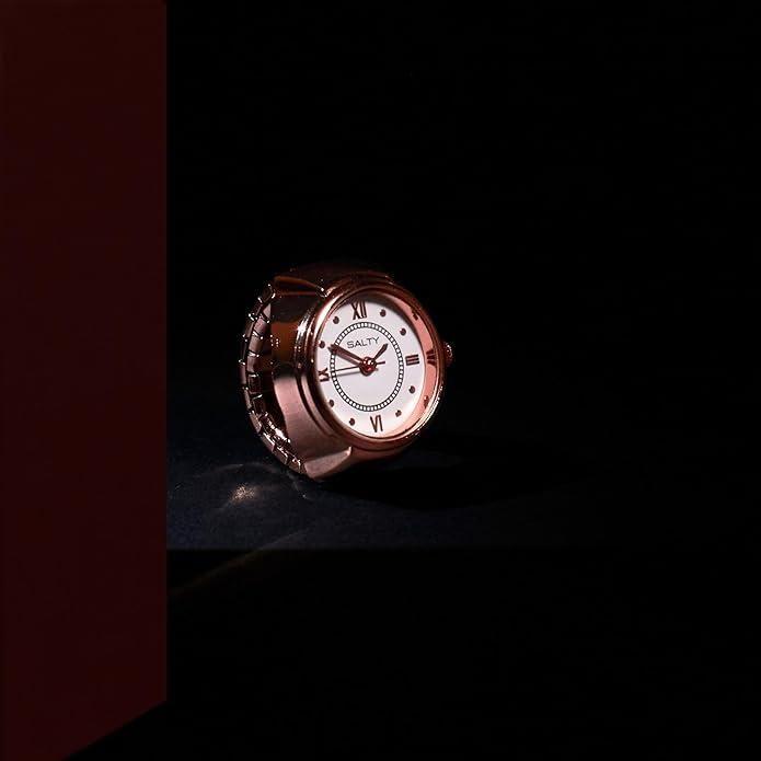 Rose gold Salty Girl Boss Salty Watch Ring from Drpshippr's women's collection, featuring a stylish watch ring design.