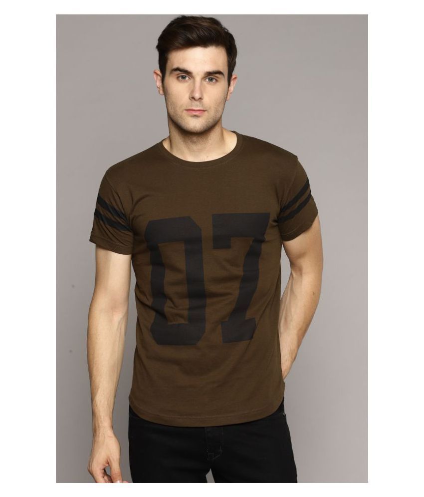 Sam & Laura 100 Percent Cotton Green Printed T-Shirt