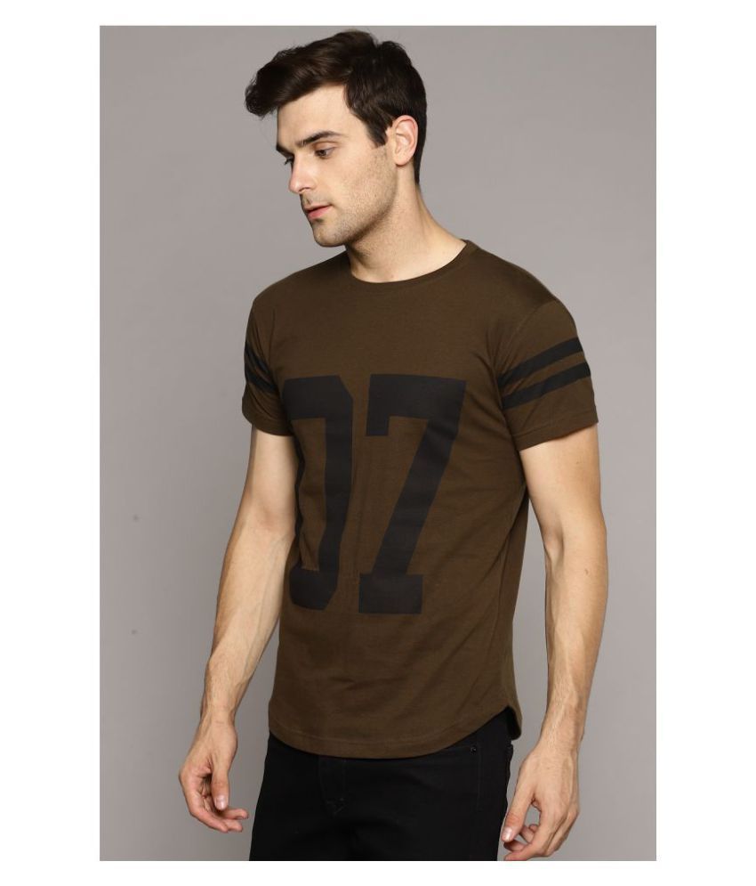 Sam & Laura 100 Percent Cotton Green Printed T-Shirt