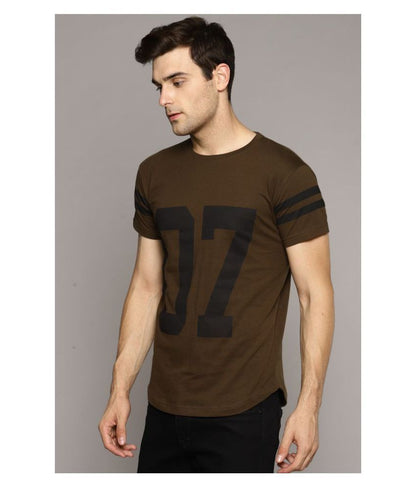 Sam & Laura 100 Percent Cotton Green Printed T-Shirt