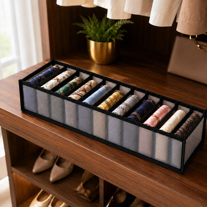 Foldable Laundry 11 Section Organizer Bag For Drawer And Wardrobe Storage (1 Pc)