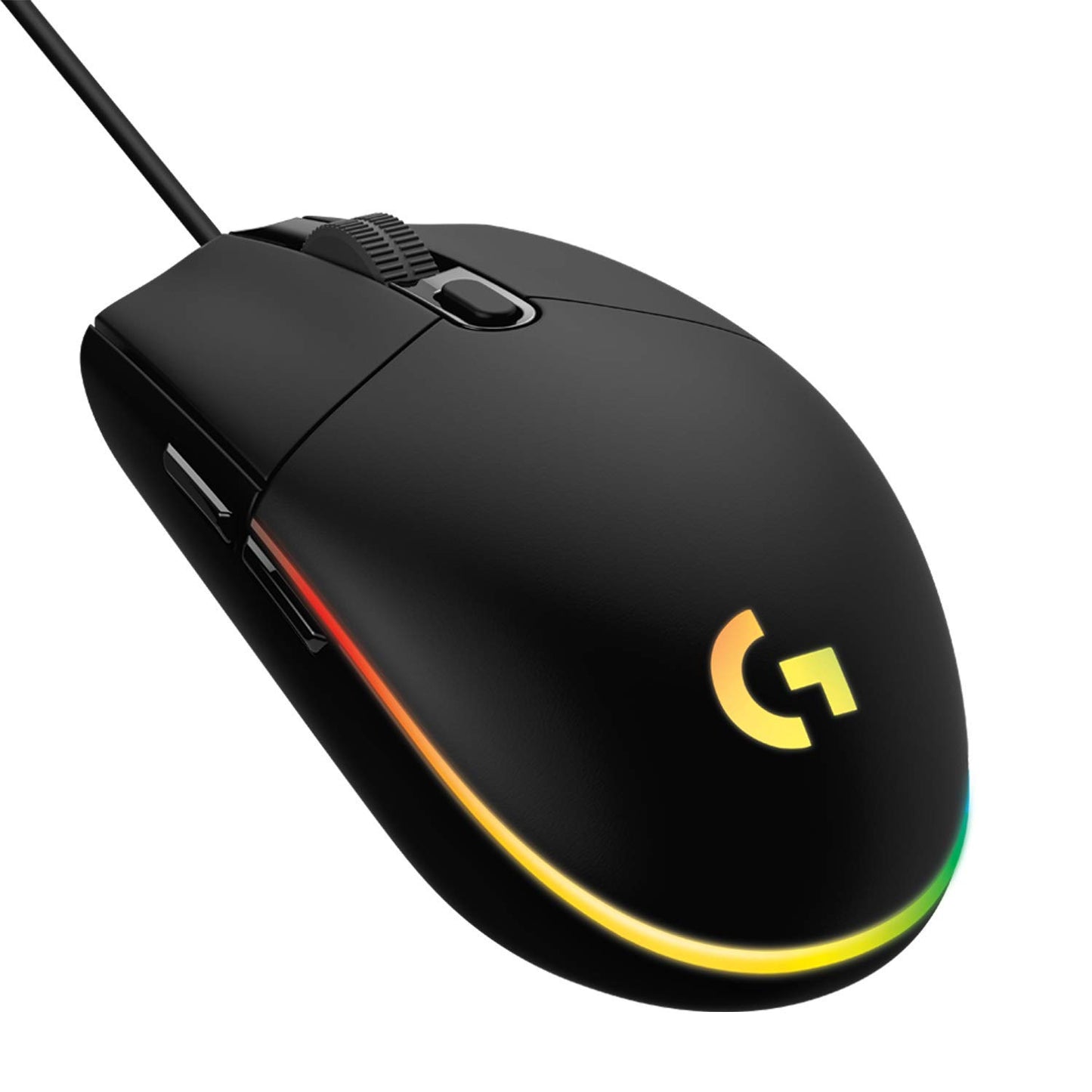Logitech G102 Light Sync / Adj DPI Upto 8000, 6 Programmable Buttons, RGB Wired Optical Gaming Mouse  (USB 2.0, Black)