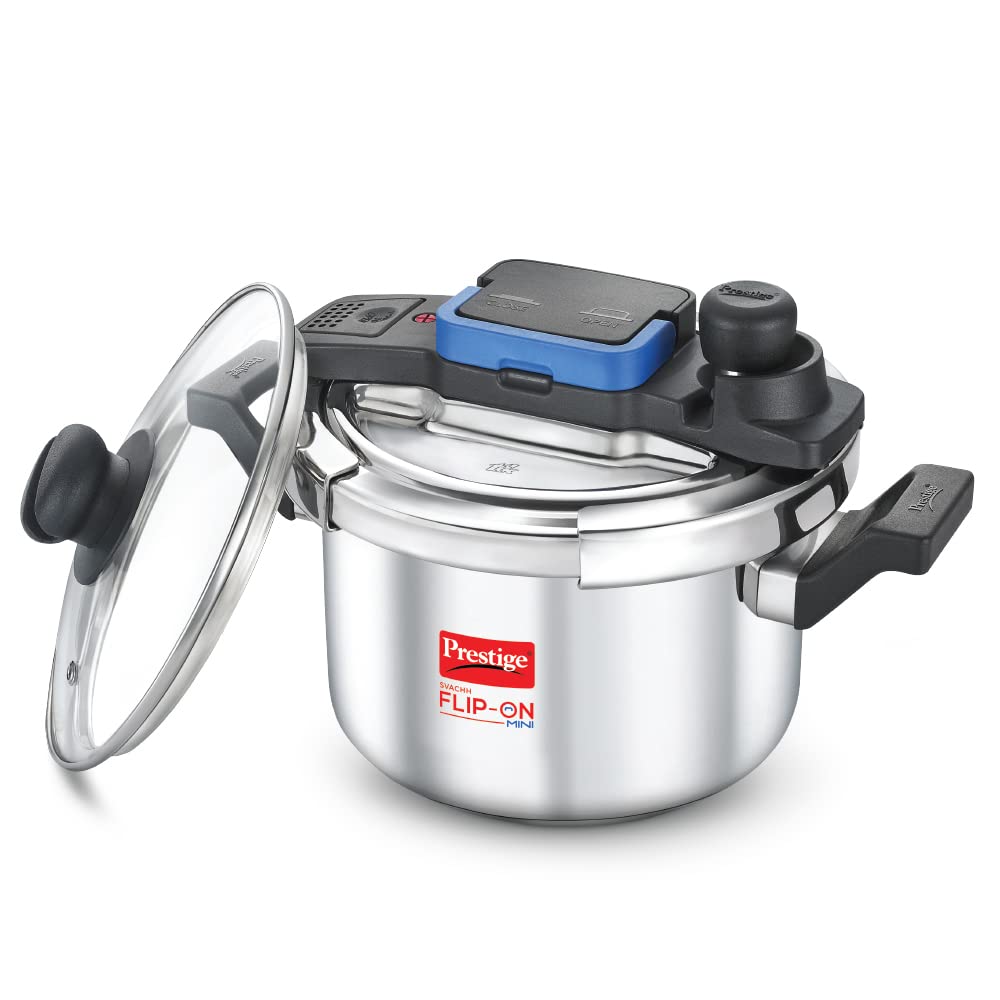 Prestige Svachh FLIP-ON 5 L Induction Bottom Pressure Cooker  (Stainless Steel)