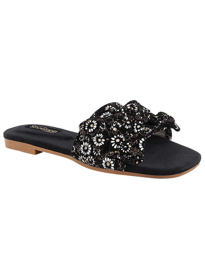 Pair of Shoetopia women's flats from Drpshippr's men's collection, showcasing comfortable slip-on shoes in black.