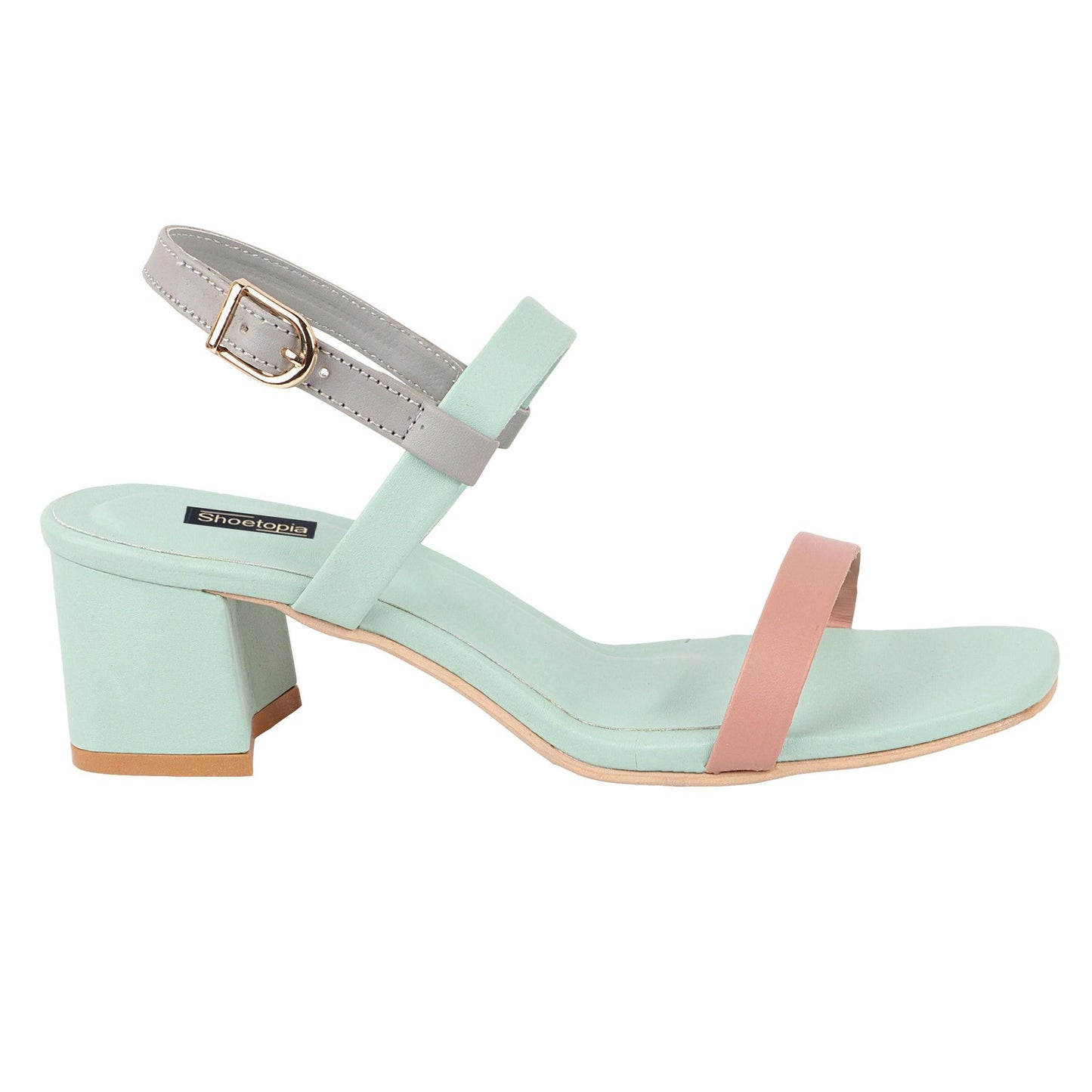 SHOETOPIA WOMEN'S SLIP ON BLOCK HEELS