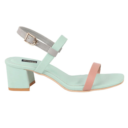 SHOETOPIA WOMEN'S SLIP ON BLOCK HEELS