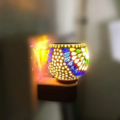 SHREE HANS FASHION Electric Camphor & Essential Oil Diffuser | Glass Kapoor Dani with Dual Mode Lamp & Burner | Home & Kitchen Aroma Studio