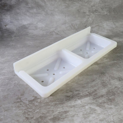 Wall Mounted Double Compartment Soap  Sponge Holder (1 Pc)