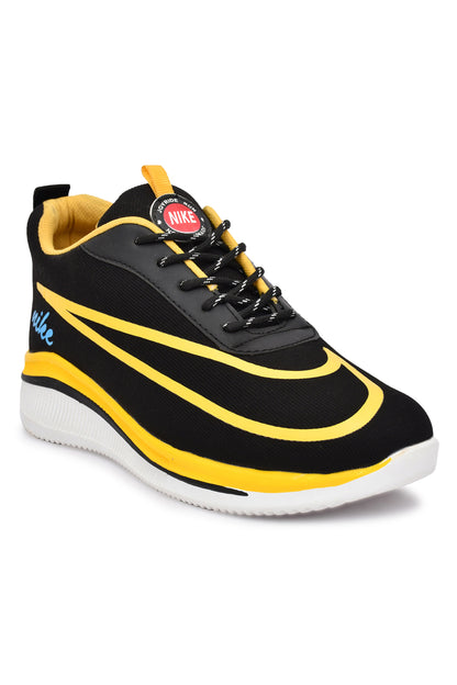 Pair of black and white Drpshippr sports shoes for outdoor activities, featuring breathable mesh and cushioned soles.