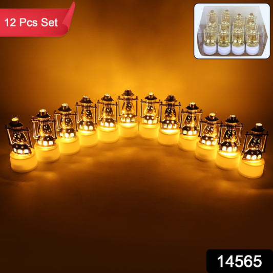 Vintage Lantern Style Decorative Flameless Led Candles (12 Pc)