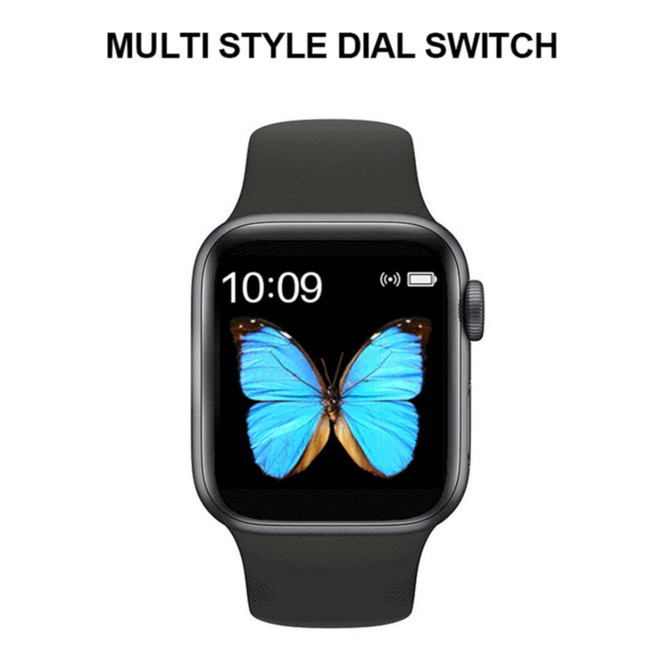 Drpshippr T500 Series 6 smartwatch with digital display, fitness tracking, and sleek black band, trending wearable technology