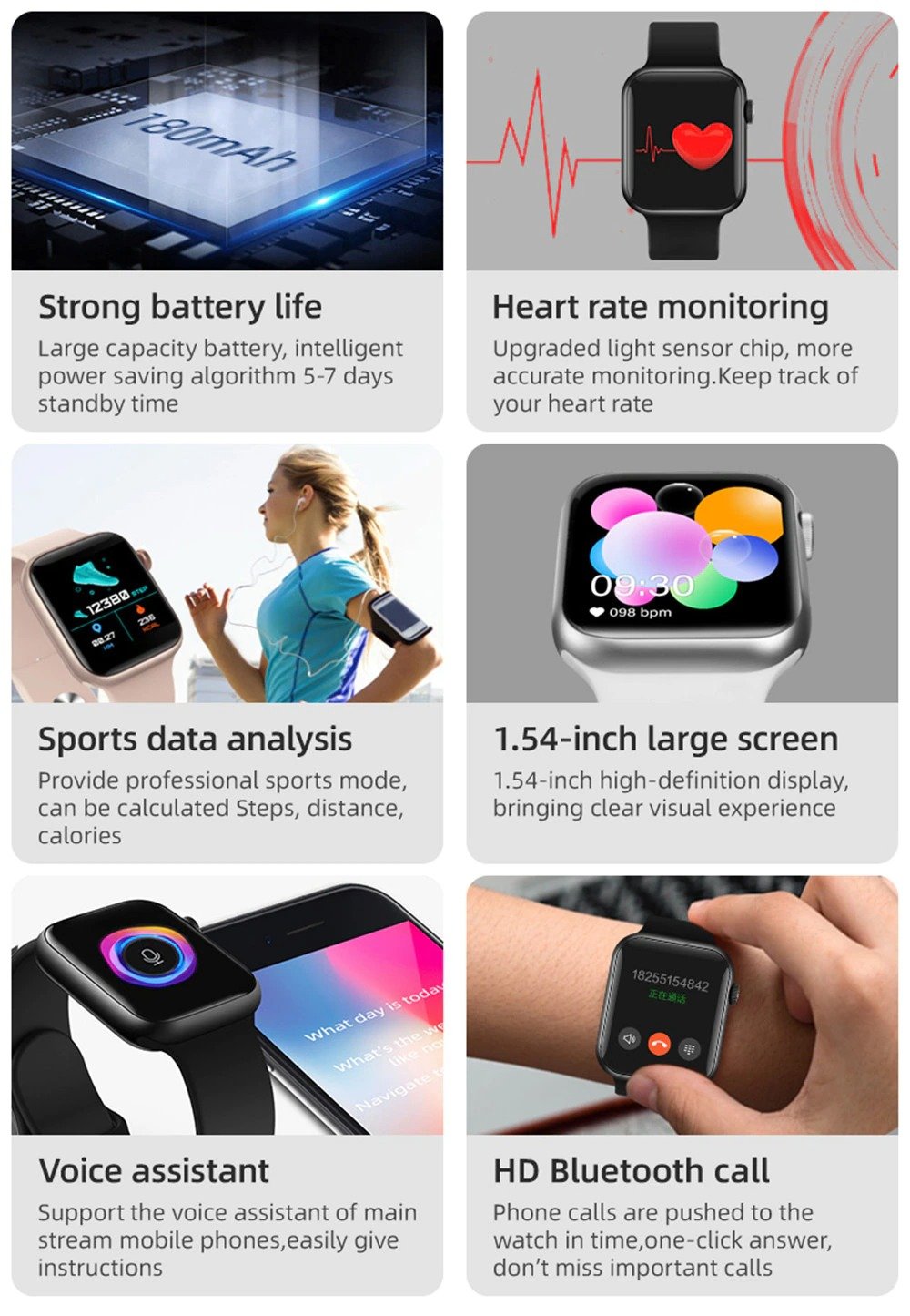 Drpshippr T500 Series 6 Smartwatch showing a digital display with fitness tracking and notifications.