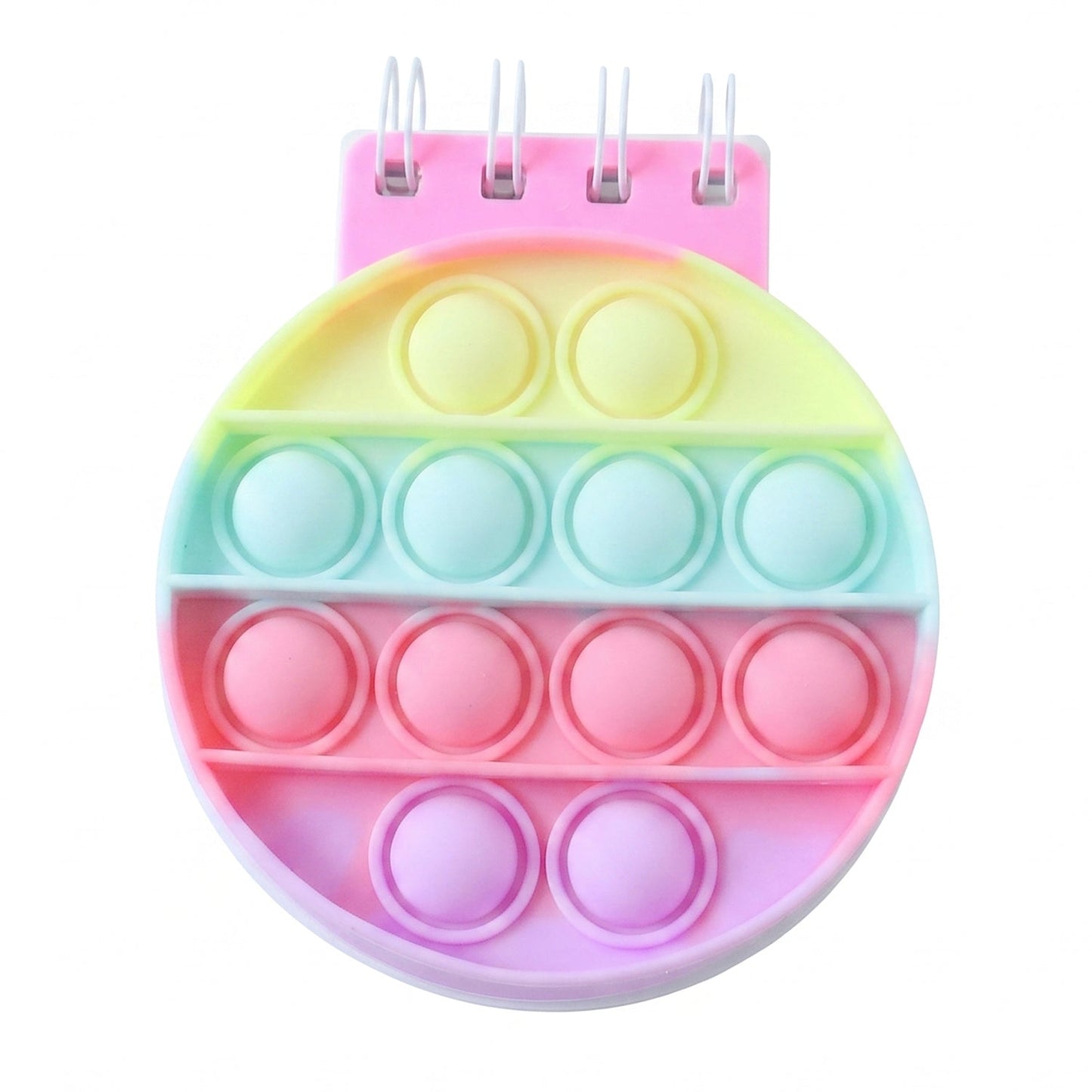 Mini Pop It Diary Fidget Notebook For Kids Rainbow Silicone Bubble (1 Pc)
