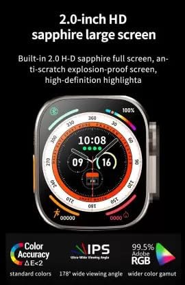 T800 Ultra Smart Watch HiWatch Pro original version with digital display and sleek black band, trending wearable tech.