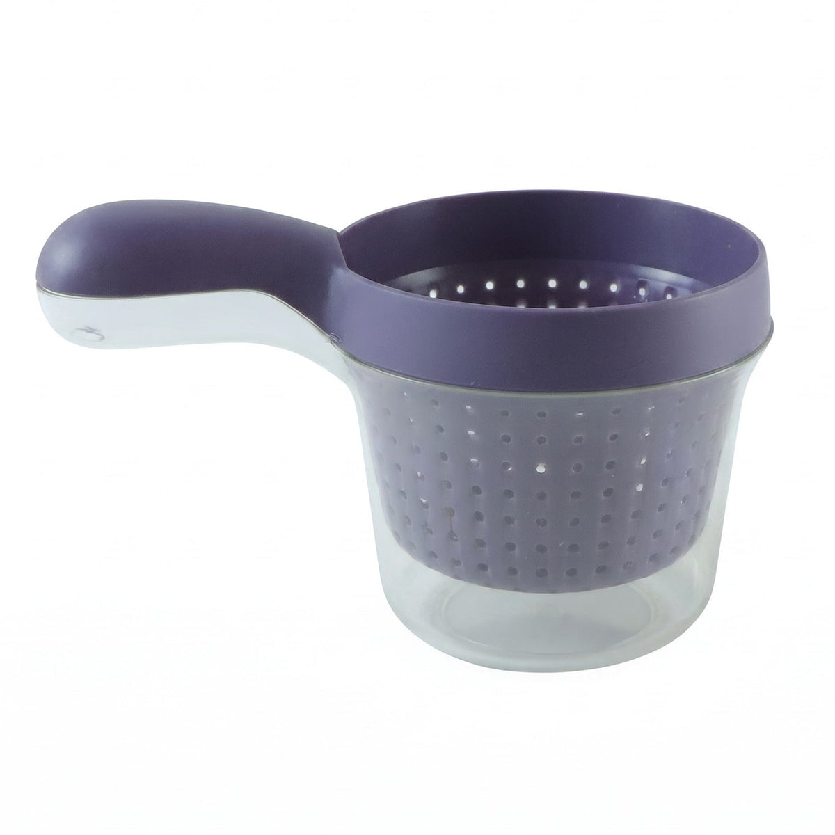 Plastic Drain Basket With Handle And Catch Bowl For Fruits And Vegetables (1 Pc)